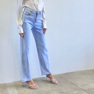 210 - Clear Stone water droplet effect denim jeans
